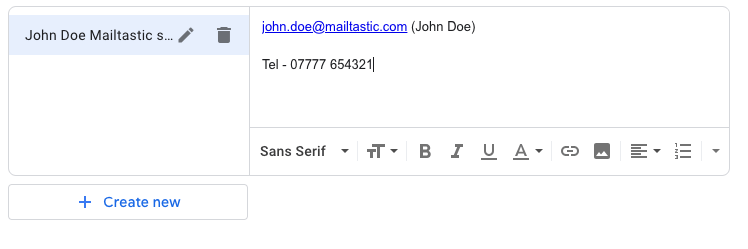 2 - Change Gmail signature Gmail signature