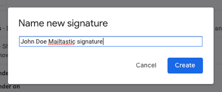 4 - Create Gmail signature Gmail signature