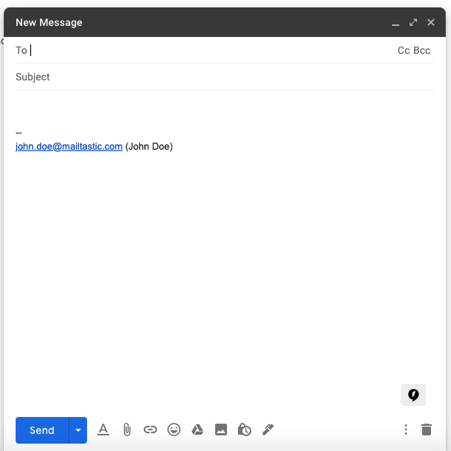 7 - Create Gmail signature Gmail signature