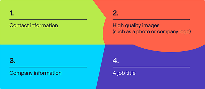 Basic components of a Gmail signature