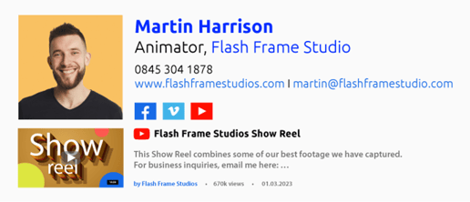 Animator Email Signature