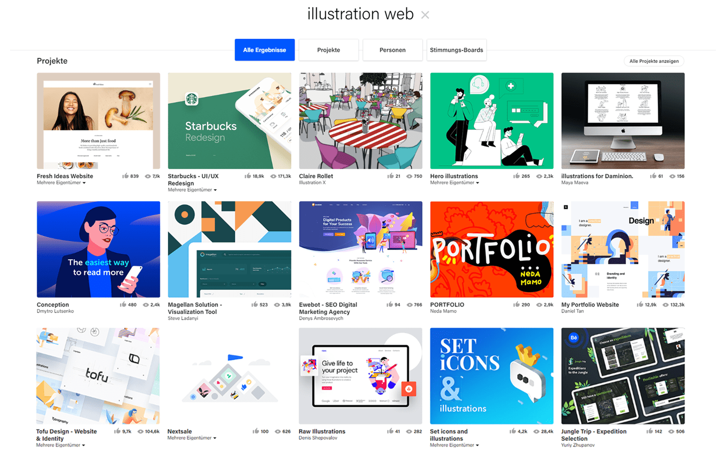 Screenshot Behance Screenshot Behance