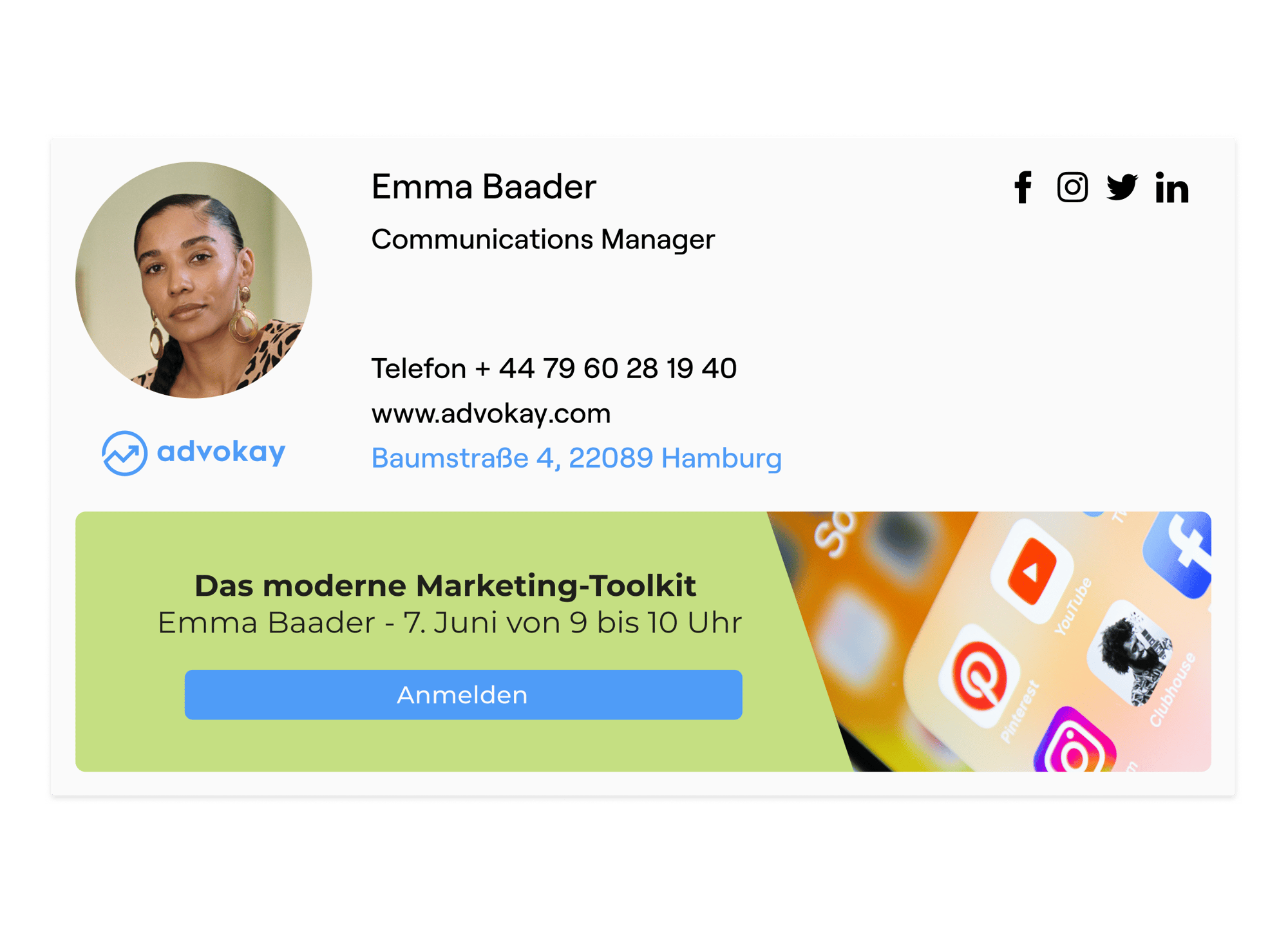 E-Mail Signatur Beispiel Marketing E-Mail Signatur Beispiel Marketing