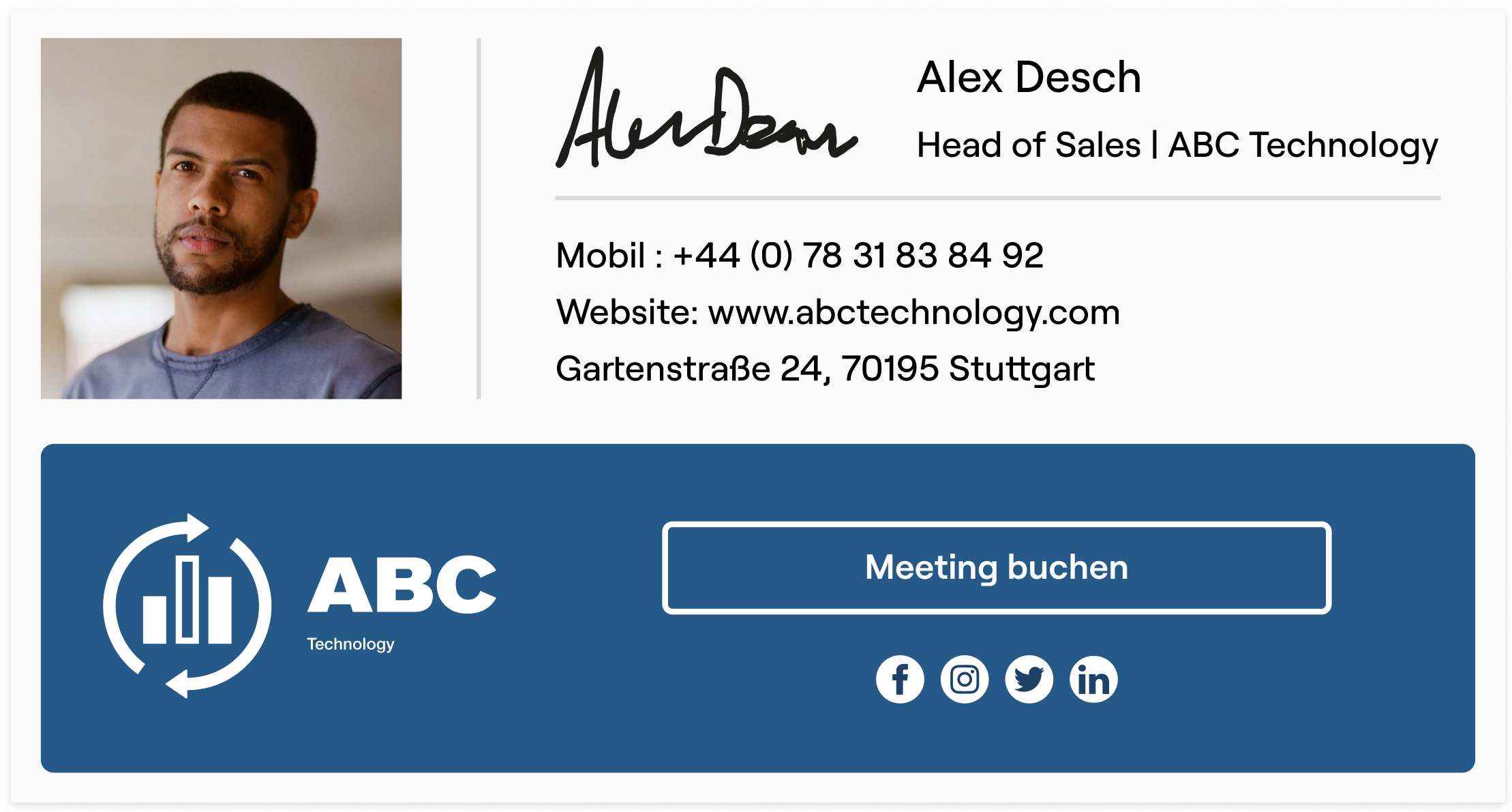 E-Mail Signatur Beispiel Sales und Support E-Mail Signatur Beispiel Sales und Support